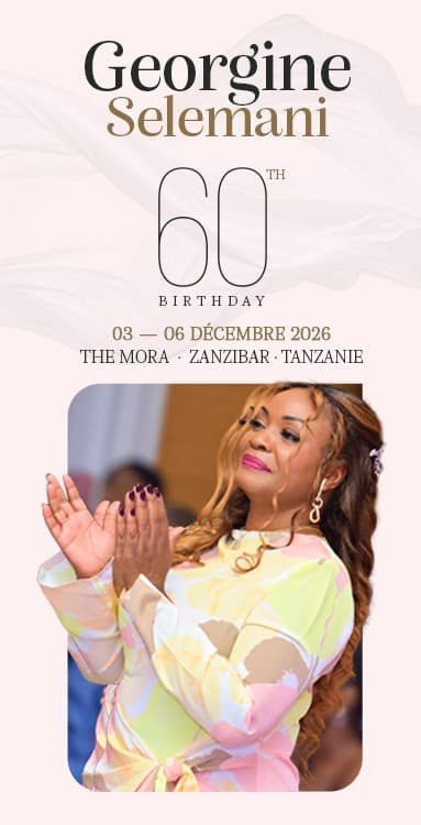 60 ans de Mme Georgine · Du jeudi 3 au dimanche 6 décembre 2026 · Zanzibar, Tanzanie